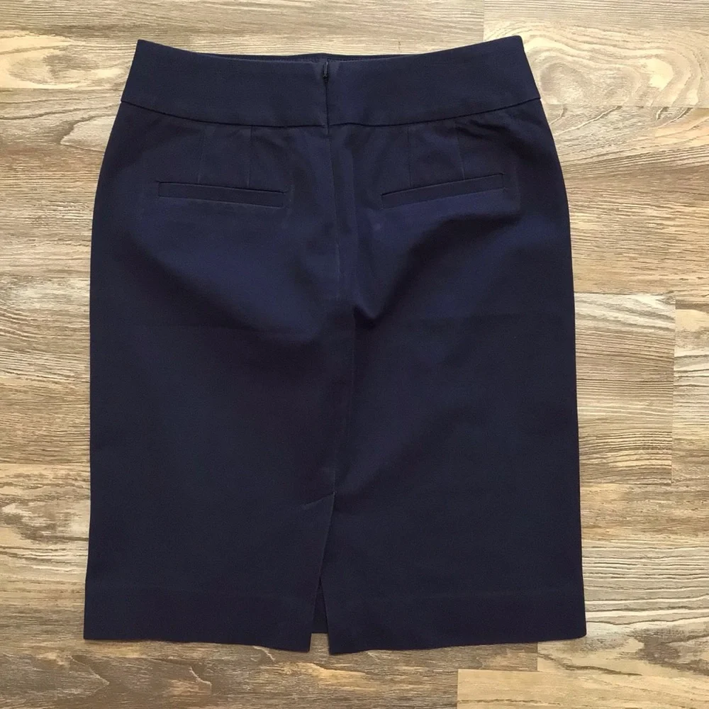 Banana Republic Blue Twill Straight Skirt 4